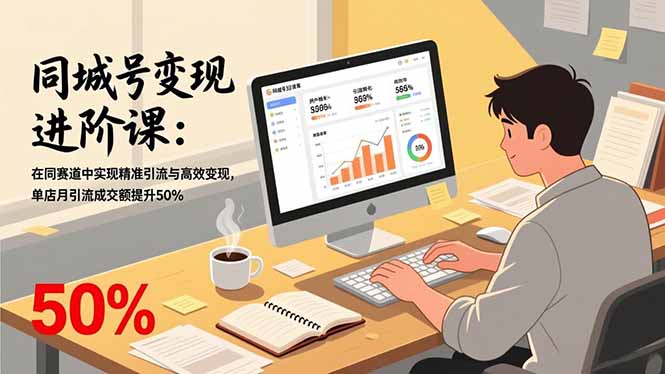 同城号变现进阶课:在同城赛道中实现精准引流与高效变现,单店月引流成交额提升50%-宝藏屋创业网