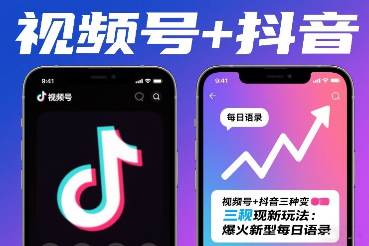 每日语录爆火!视频号抖音 3 种变现新玩法,收益翻倍赚麻了-宝藏屋创业网