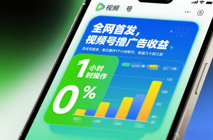 零成本变现!视频号广告收益每天 1 小时,新手日赚 50-500 元-宝藏屋创业网