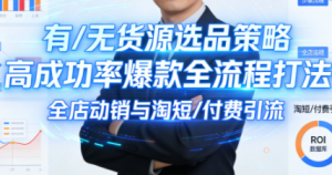 子鹏讲电商淘宝私家班2026 更新,全流程手把手教你做爆款+实战指南-宝藏屋创业网