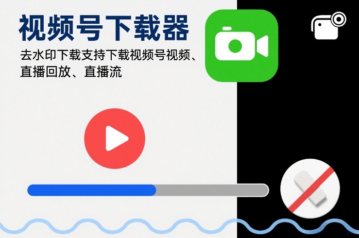 资源网软件库分享:视频号下载器,去水印下载,支持下载视频号视频、直播回放、直播流-宝藏屋创业网