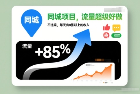 实测日入 800+！同城刚需项目，不违规流量好做人人可做-宝藏屋创业网
