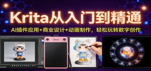 Krita从入门到精通：AI插件应用+商业设计+动画制作，轻松玩转数字创作-宝藏屋创业网