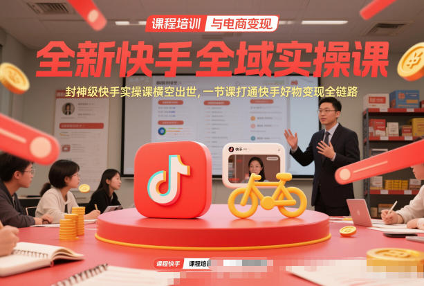 封神级快手全域实操课：一节课打通好物变现全链路，新手也能爆单-宝藏屋创业网