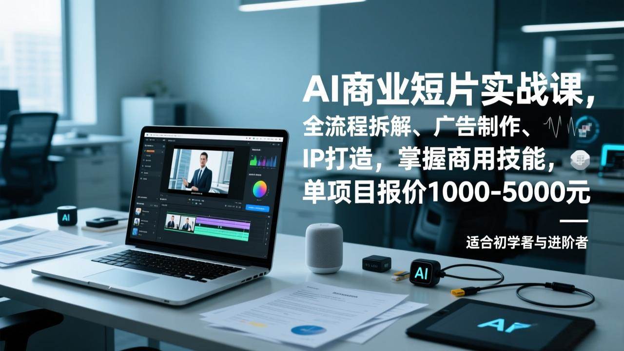AI商业短片实战课,全流程拆解、广告制作、IP打造,掌握商用技能,单项目报价1000-5000元-宝藏屋创业网
