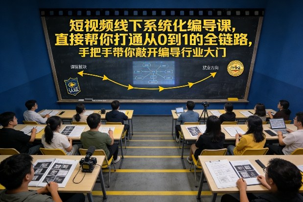 短视频线下系统化编导课，直接帮你打通从0到1的全链路，手把手带你敲开编导行业大门-宝藏屋创业网