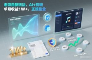 老项目新玩法:AI+剪辑,单月收益1W+,正规副业-宝藏屋创业网