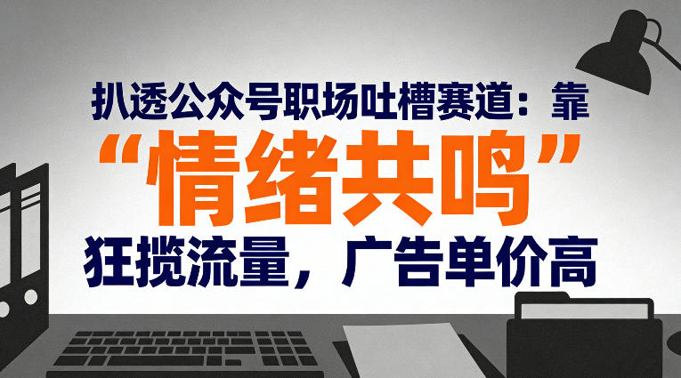 扒透公众号职场吐槽赛道：靠“情绪共鸣”狂揽流量，广告单价高-宝藏屋创业网