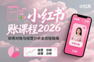 小红书对账课程2026，财务对账与经营分析全流程指南-宝藏屋创业网