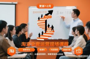淘宝全套运营现场课程(更新26年1月),从基础到高阶,拆解淘宝核心玩法-宝藏屋创业网