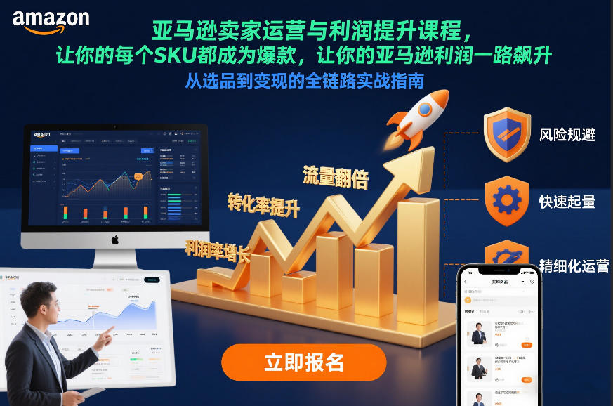 亚马逊卖家运营与利润提升课程，让你的每个SKU都成为爆款，让你的亚马逊利润一路飙升(更新12月)-宝藏屋创业网