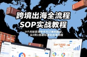 跨境出海全流程全盘托出SOP实战教程，9个月斩获海外千万订单的路径，从0到1搭建标准化出海流程-宝藏屋创业网