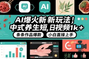 AI爆火新玩法，中式养生短视频，日收益1k+条条作品爆款，小白直接上手，附详细教程-宝藏屋创业网