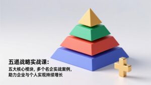 五道战略实战课：五大核心模块，多个名企实战案例，助力企业与个人实现持续增长-宝藏屋创业网