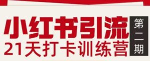 小红书引流21天打卡训练营第二期，助你快速打通小红书私域引流打粉-宝藏屋创业网