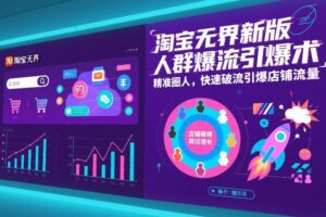 淘宝无界新版人群爆流引爆术，精准圈人，快速破流引爆店铺流量-宝藏屋创业网