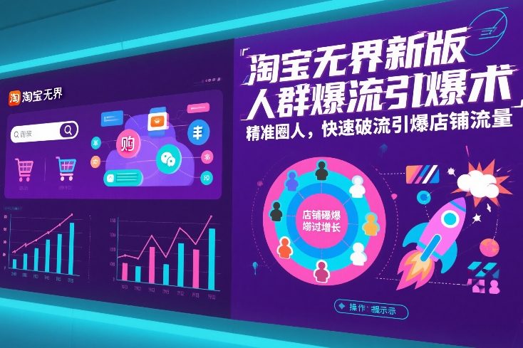 淘宝无界新版人群爆流引爆术，精准圈人，快速破流引爆店铺流量-宝藏屋创业网