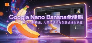 Google Nano Banana全能课：从入门到精通，AI照片编辑与创意设计全掌握-宝藏屋创业网