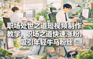 职场处世之道短视频制作教学，职场之道快速涨粉，吸引年轻牛马粉丝-宝藏屋创业网