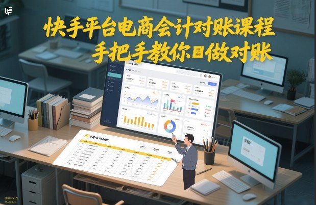 快手平台电商会计对账课程，手把手教你做对账-宝藏屋创业网