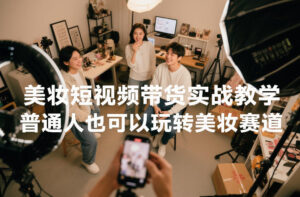 美妆短视频带货实战教学，普通人也可以玩转美妆赛道-宝藏屋创业网
