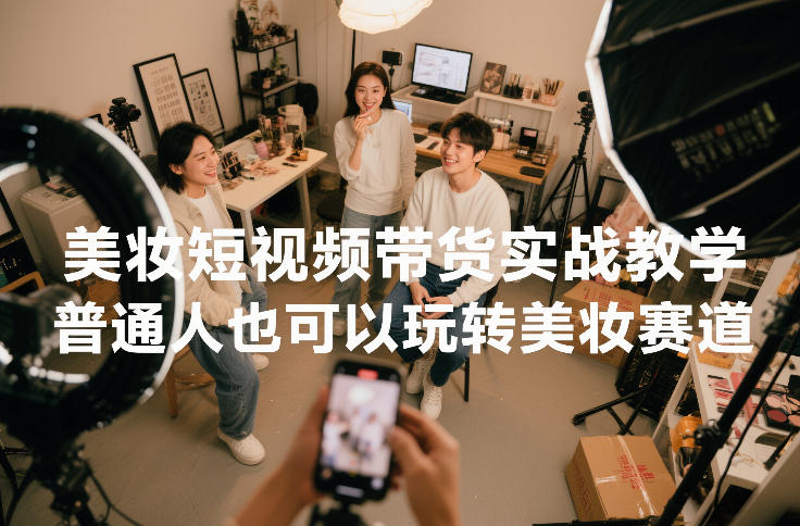 美妆短视频带货实战教学，普通人也可以玩转美妆赛道-宝藏屋创业网