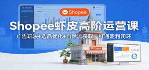 Shopee虾皮高阶运营课:广告玩法+选品优化+自然流获取,打通盈利闭环-宝藏屋创业网