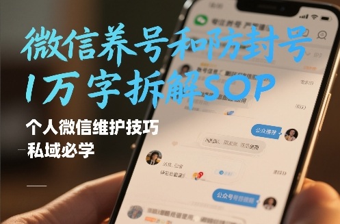 微信养号和防封号1万字拆解SOP，个人微信维护技巧，私域必学【文档】-宝藏屋创业网