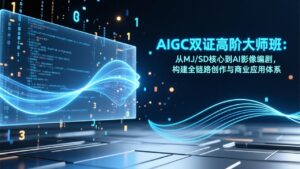 AIGC双证高阶大师班：从MJ/SD核心到AI影像编剧，构建全链路创作与商业应用体系-宝藏屋创业网