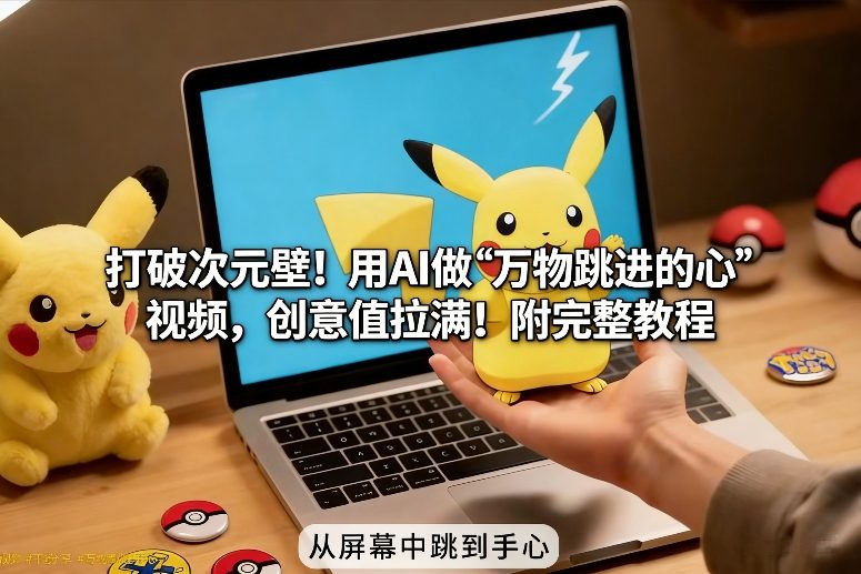 打破次元壁！用AI做【万物跳进手心】视频，创意值拉满！附完整教程-宝藏屋创业网