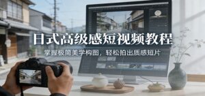 日式高级感短视频教程：掌握极简美学构图，轻松拍出质感短片-宝藏屋创业网