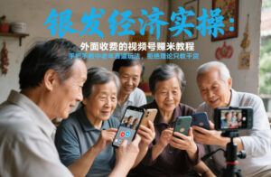 银发经济实操：外面收费的视频号賺米教程，手把手教中老年赛道玩法，拒绝理论只教干货-宝藏屋创业网