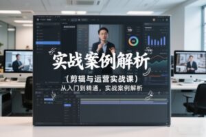 林大·剪辑与运营实战课，从入门到精通，实战案例解析（更新2026）-宝藏屋创业网