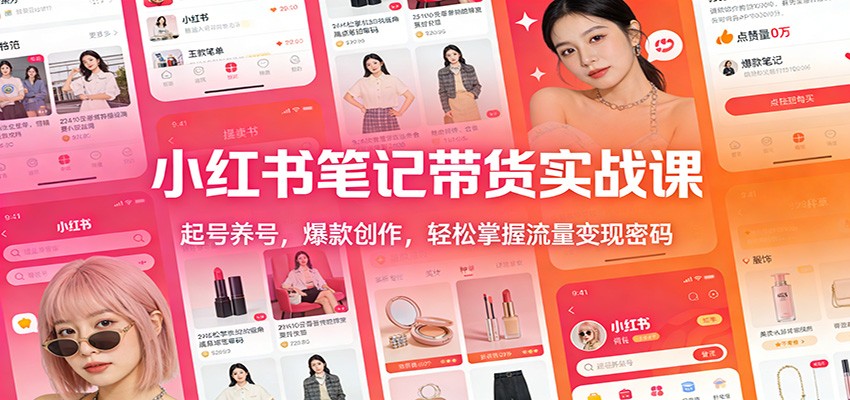 小红书笔记带货实战课:起号养号,爆款创作,轻松掌握流量变现密码 小红书笔记带货实战课:起号养号,爆款创作,轻松掌握流量变现密码