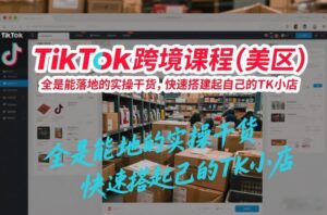 TikTok跨境课程(美区),全是能落地的实操干货,快速搭建起自己的TK小店-宝藏屋创业网
