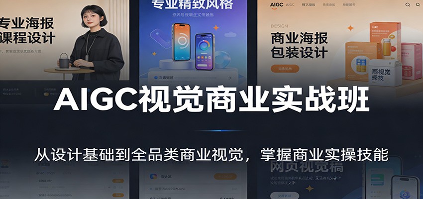 AIGC视觉商业实战班：从设计基础到全品类商业视觉，掌握商业实操技能-宝藏屋创业网