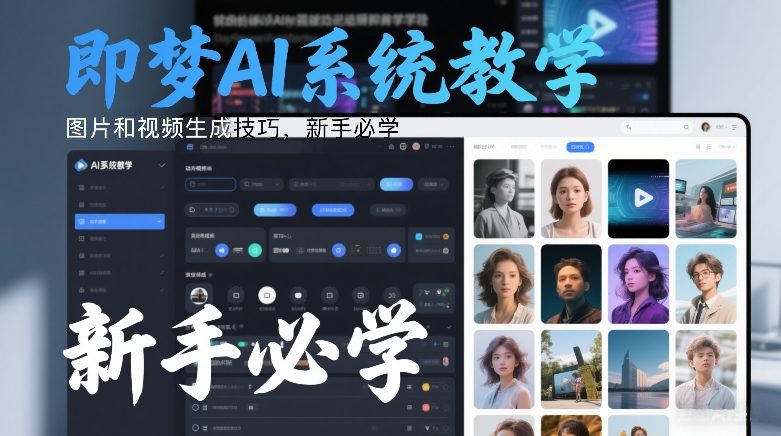 即梦AI系统教学，图片和视频生成技巧，新手必学-宝藏屋创业网