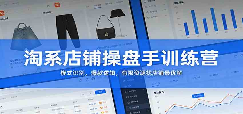 淘系店铺操盘手训练营：模式识别，爆款逻辑，有限资源找店铺最优解-宝藏屋创业网