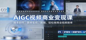 AIGC视频商业变现课：脚本创作、素材生成、剪辑，轻松做商业视频接单-宝藏屋创业网