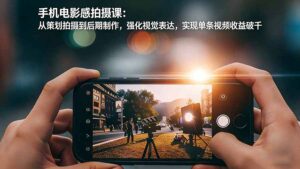 手机电影感拍摄课：从策划拍摄到后期制作，强化视觉表达，实现单条视频收益破千-宝藏屋创业网