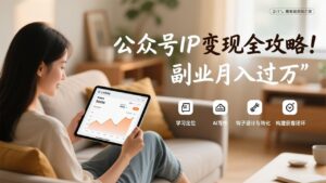 公众号IP变现全攻略，学习定位、AI写作、钩子设计与转化，构建获客闭环，副业月入过万-宝藏屋创业网