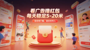 看广告撸红包，每天稳定5-20米，无任何门槛，适合任何人-宝藏屋创业网