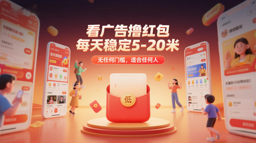 看广告撸红包，每天稳定5-20米，无任何门槛，适合任何人-宝藏屋创业网