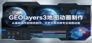 GEOlayers3地图动画制作：从基础操作到特效制作，手把手教你做专业地图动画-宝藏屋创业网