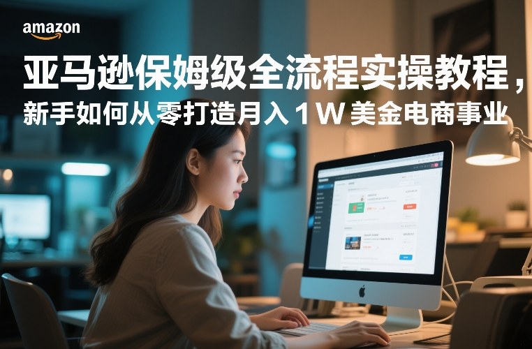 亚马逊保姆级全流程实操教程，新手如何从零打造月入1W美金电商事业-宝藏屋创业网