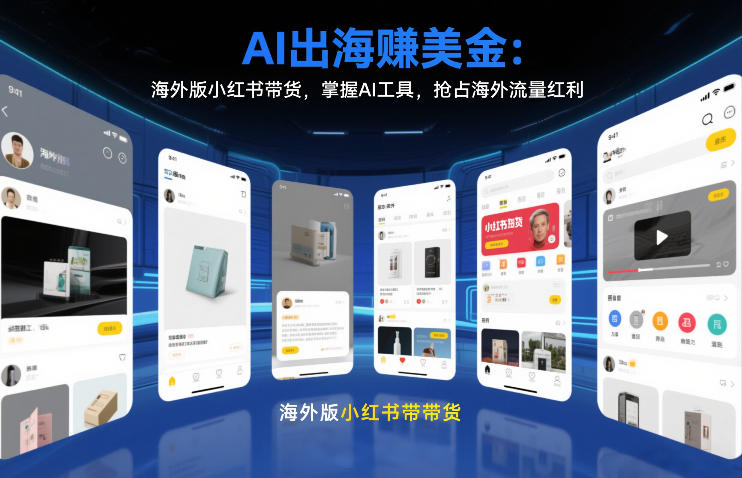 AI出海賺美金：海外版小红书带货，掌握AI工具，抢占海外流量红利(更新2026)-宝藏屋创业网
