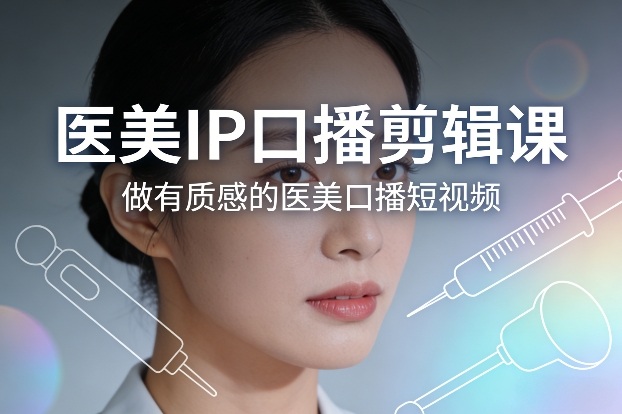 医美IP口播剪辑课，做有质感的医美口播短视频-宝藏屋创业网