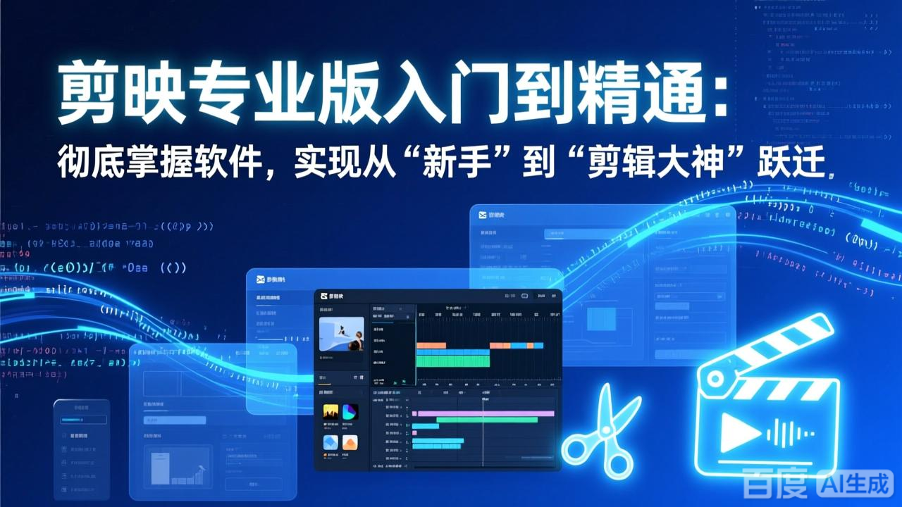 剪映专业版入门到精通：彻底掌握软件，实现从“新手”到“剪辑大神”跃迁-宝藏屋创业网