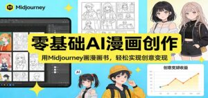 零基础AI漫画创作：用Midjourney画漫画书，轻松实现创意变现-宝藏屋创业网