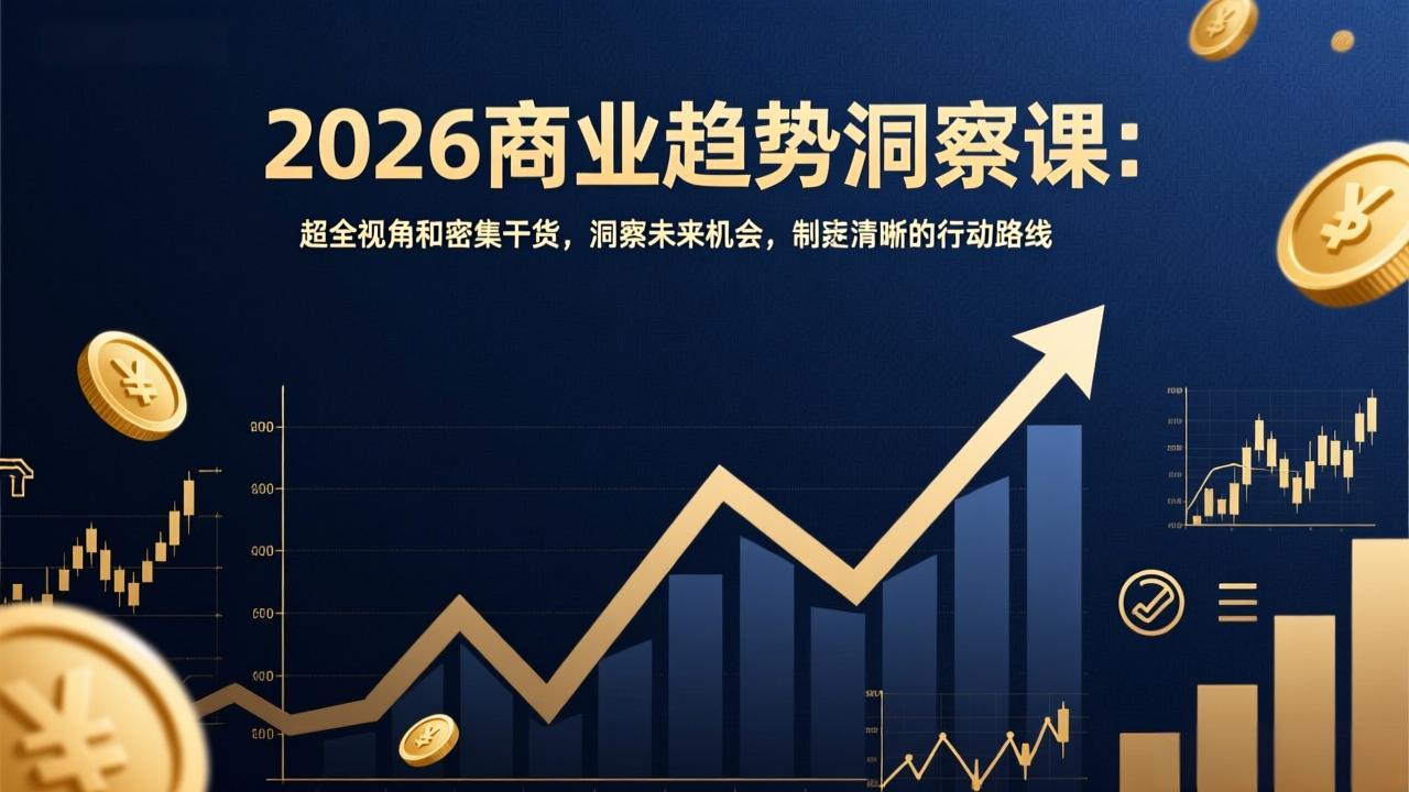 2026商业趋势洞察课：超全视角和密集干货，洞察未来机会，制定清晰的行动路线-宝藏屋创业网